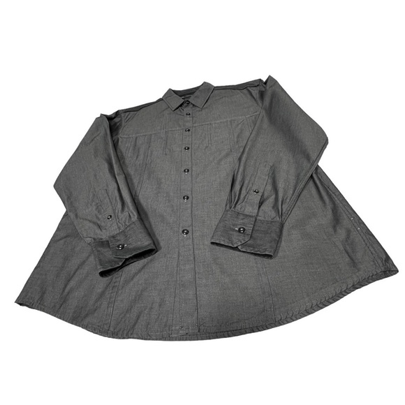 INC International Concepts Dark Grey Button Down Long Sleeve Men's Shirt Size L - Picture 3 of 16